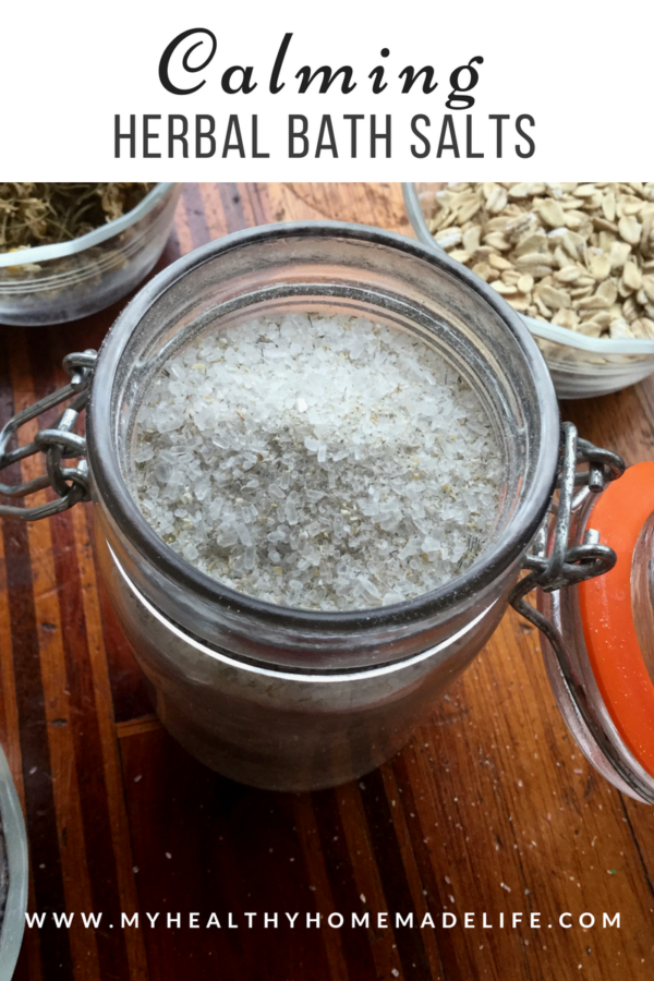 Calming Herbal Bath Salts (DIY Gift) - My Healthy Homemade Life